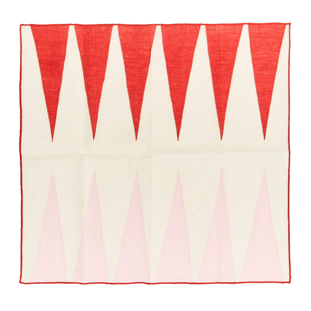 Backgammon Embroidered Linen Napkins (Set of 4)