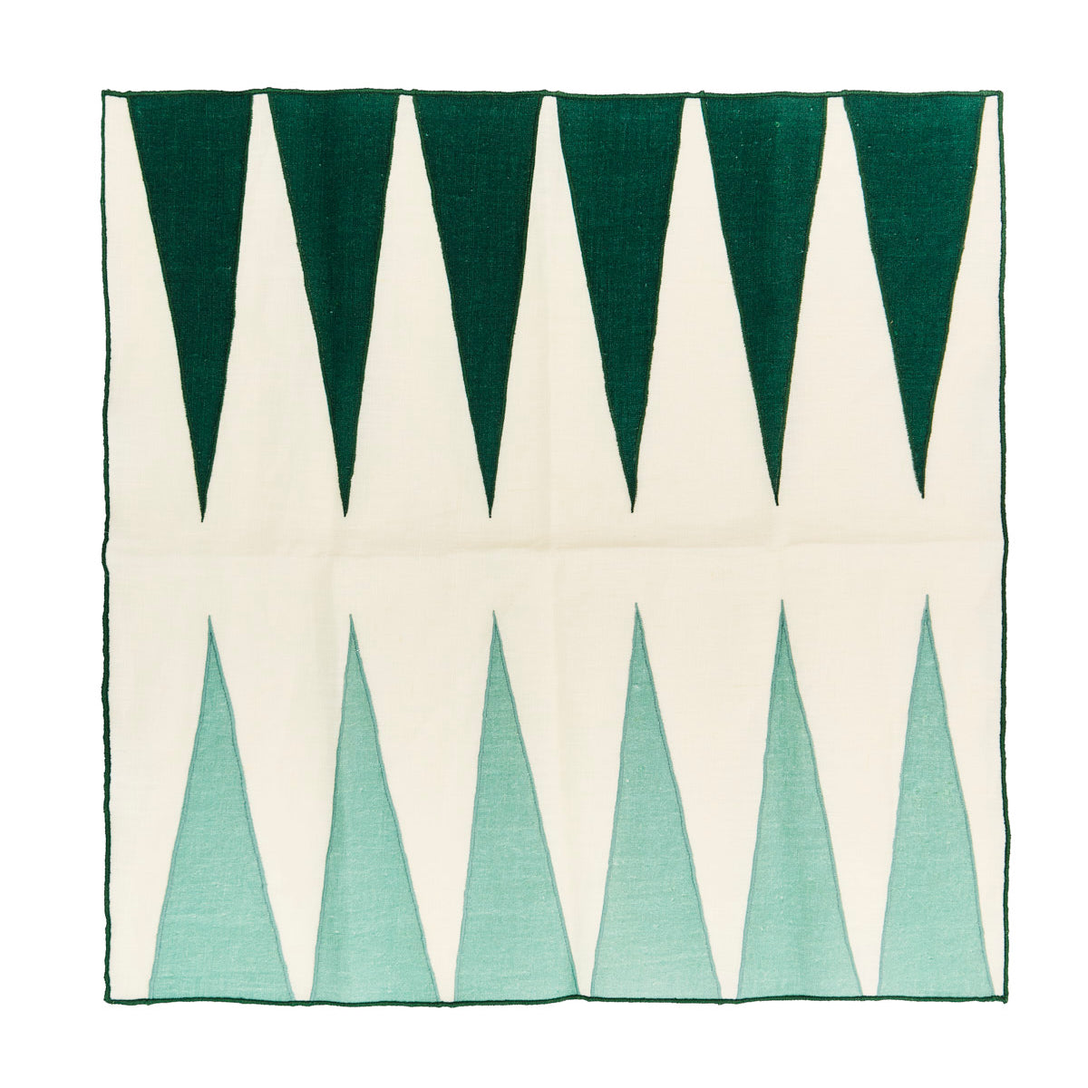 Backgammon Embroidered Linen Napkins (Set of 4)