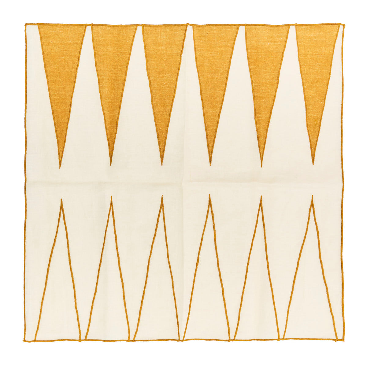 Backgammon Embroidered Linen Napkins (Set of 4)