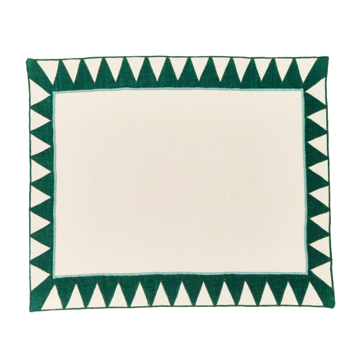 Monaco Chevron Embroidered Linen Placemats Set of 4