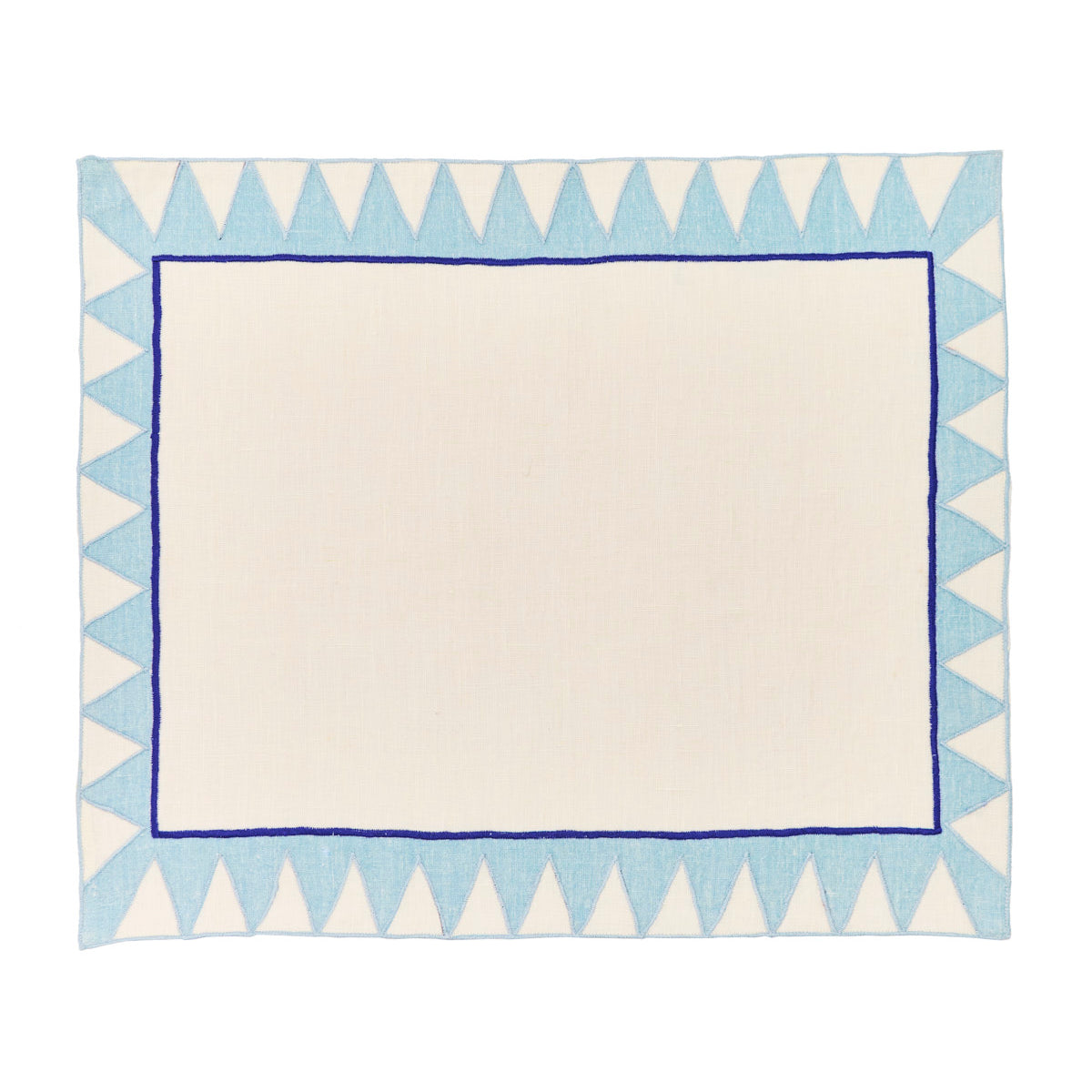 Monaco Chevron Embroidered Linen Placemats Set of 4