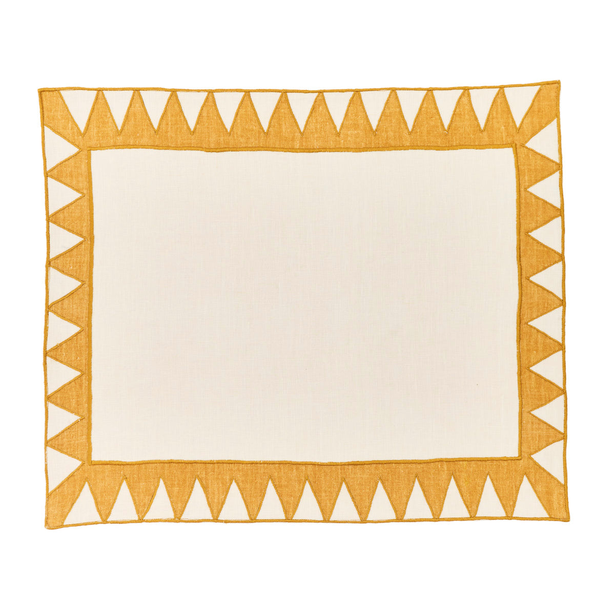 Monaco Chevron Embroidered Linen Placemats Set of 4