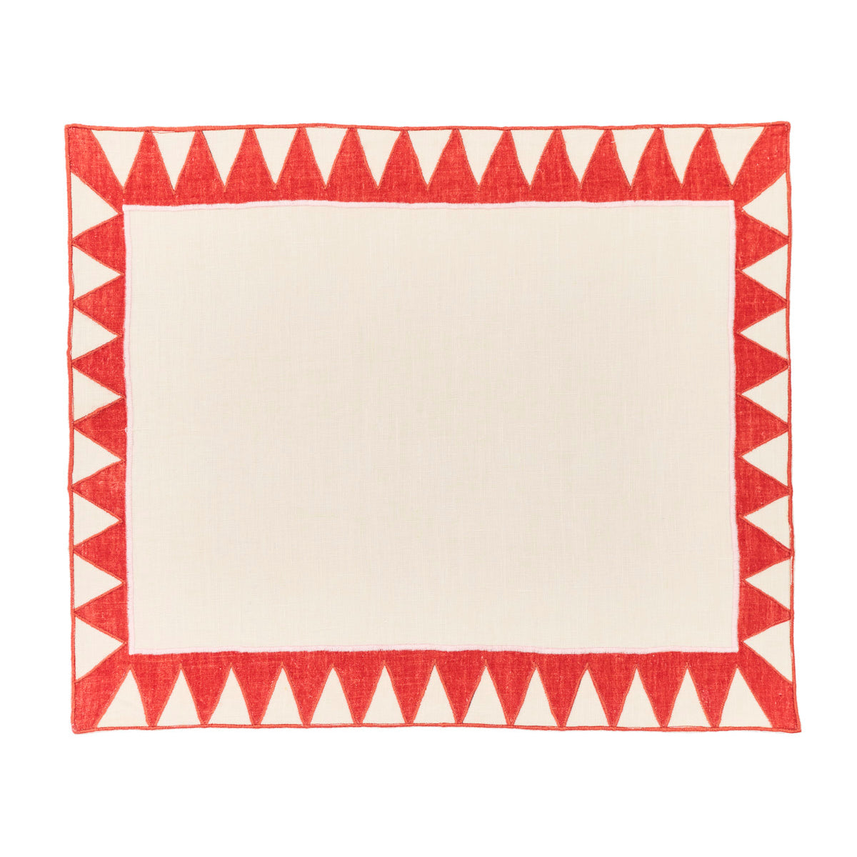 Monaco Chevron Embroidered Linen Placemats Set of 4