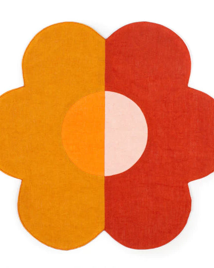 Misette-Amber-rust-flower-linen-placemat-set