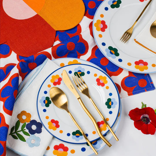 Misette-Floral-red-blue-linen-table-runner