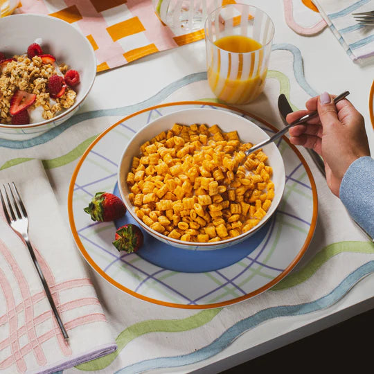 Misette-Grid-pink-purple-linen-napkins-set