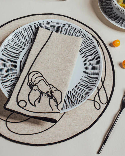 Misette-Minimalist-line-drawing-linen-placemat-set