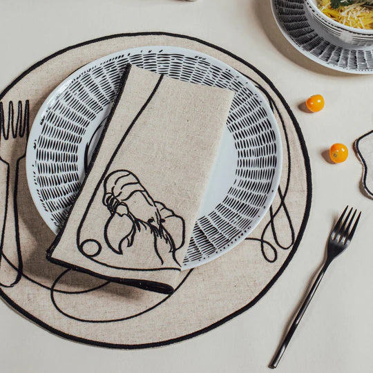 Misette-Minimalist-line-drawing-linen-placemat-set