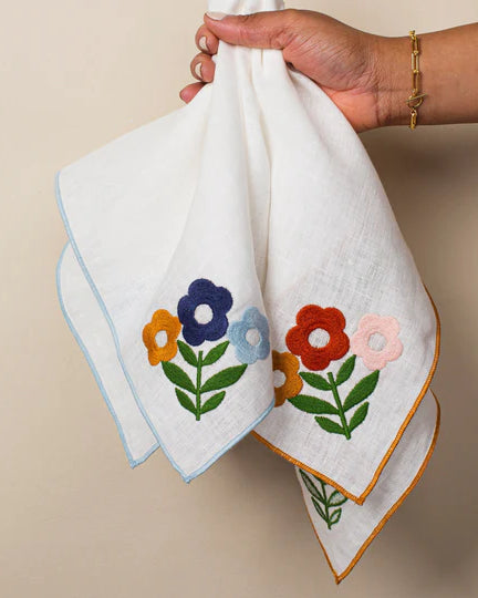 Misette-floral-embroidered-amber-red-orange-linen-napkins-set