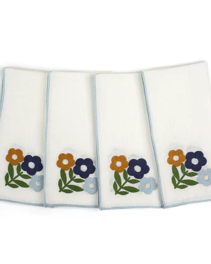 Misette-floral-embroidered-blue-green-linen-napkins-set
