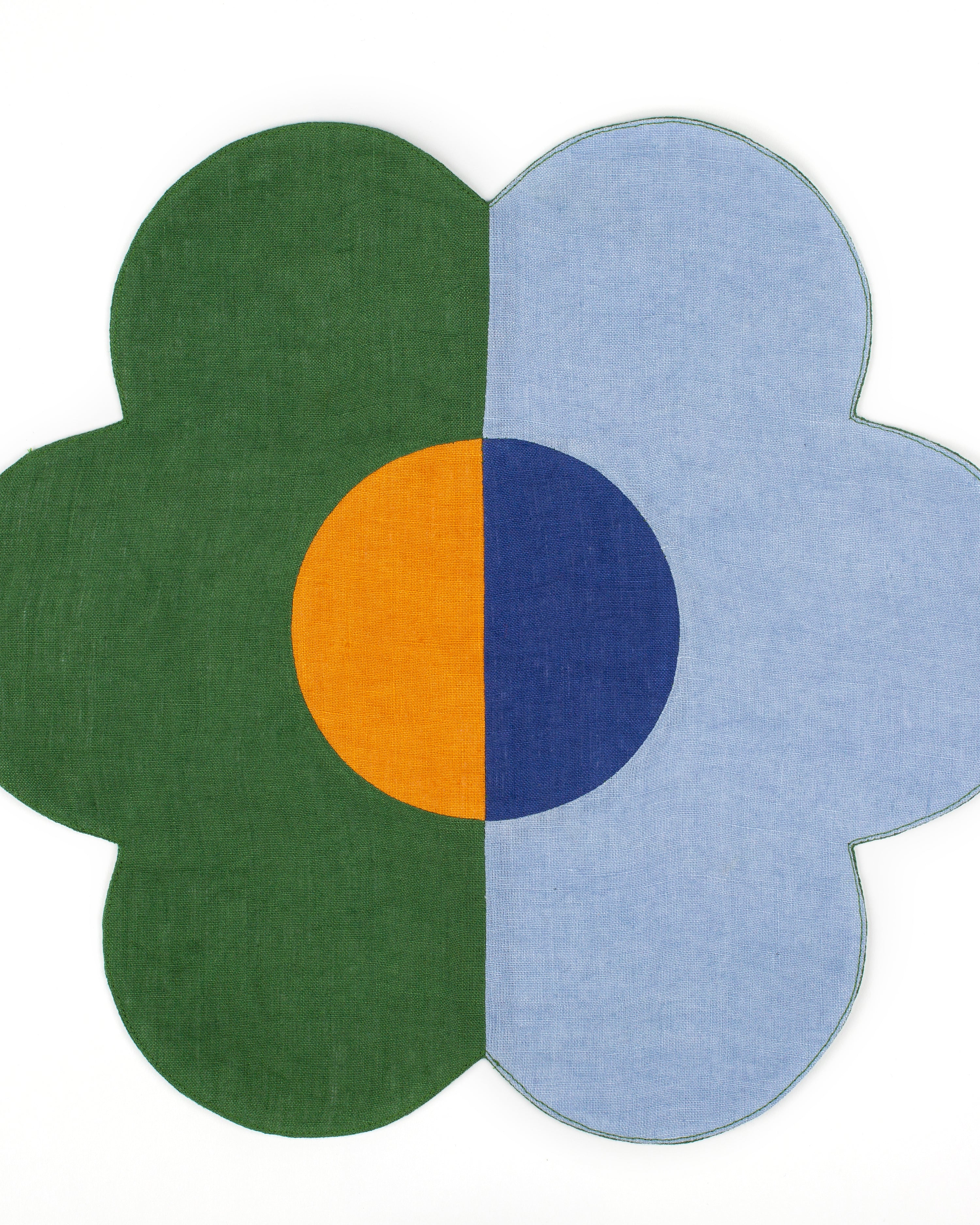 Misette-blue-greent-flower-linen-placemat-set
