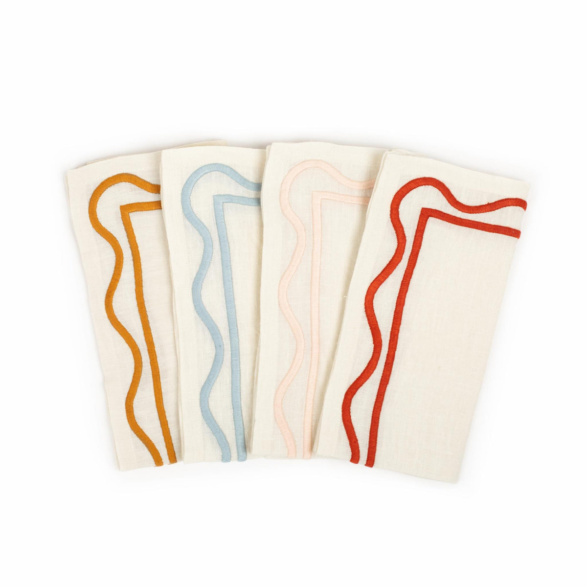Misette Colorblock Embroidered Napkins