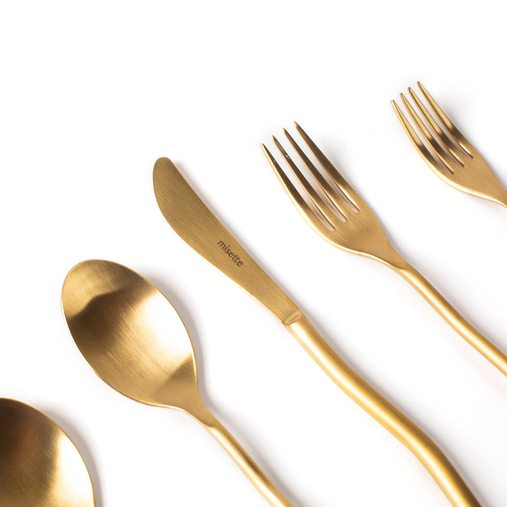 Misette-5-piece-Cutlery-stainless-steel-matte-gold